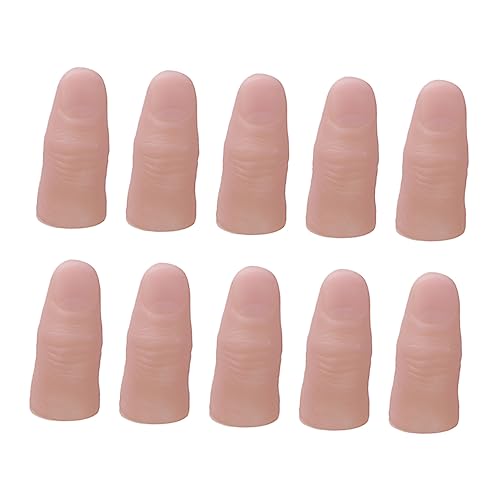 UPKOCH 20 Stück Simulation Halloween Spitze Fingerhut Finger Nagelstäbchen Hände Daumen Zum Abdecken Gefälschte Fingerärmel Handschuhe Gruseliges Streichspielzeug Bühnenshow von UPKOCH