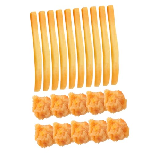 UPKOCH 20 Stück Snack Modell Lebensmittel Bratpfannen Pommes Frites Lebensmittelkörbe Bratpfanne Küchenspielzeug Gefälschte Lebensmittel Bratpfanne Gebratenes Modell von UPKOCH