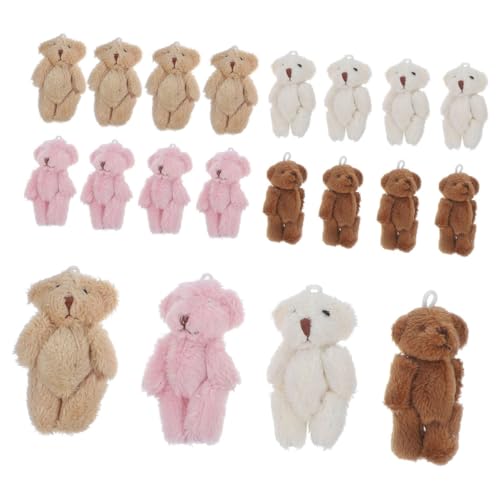 UPKOCH 20 Stück Stoffbärpuppe Babypuppe Babyspielzeug Kleine Stofftiere Große Stofftier Schlüsselanhänger Kleines Bärenspielzeug Riesiger Bär Schlüsselanhänger Stofftier von UPKOCH