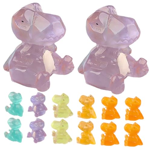 UPKOCH 20 Stück Teiliges Leuchtende Dinosaurier Miniatur Figuren aus Resin Kleine Leuchtende Dinosaurier Spielzeuge Detailreiche Nachtlicht Ornamente für und Mitgebsel von UPKOCH