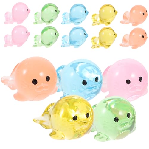 UPKOCH 20 Stück Teiliges Meerestier Figuren Lustige Kleine Dekorationen aus Resin für Aquarien Garten und Wohnaccessoires Kreative DIY Deko für Fischteich von UPKOCH