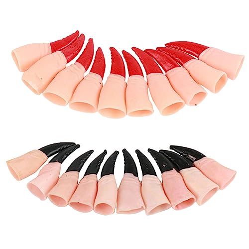 UPKOCH 20 Stück Teiliges Realistische Hexenfinger Nagel Requisiten Wiederverwendbare Leichte Fake Fingernägel Gruselige Halloween Deko für Kostüm Party Horror Events Rotschwarz Kompakt UPKOCH 20 Stück Teiliges Realistische Hexenfinger Nagel Requisiten Wiederverwendbare Leichte Fake Fingernägel Gruselige Halloween Deko für Kostüm Party Horror Events Rotschwarz Kompakt von UPKOCH