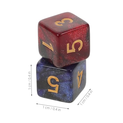 UPKOCH 20 Stück Teiliges Würfel Zweifarbige Galaxy Design Würfel aus Robustem Acryl Sechseitige Zahlenwürfel für Brettspiele Tabletop Rpgs Party Lernspiele Dice Pack von UPKOCH