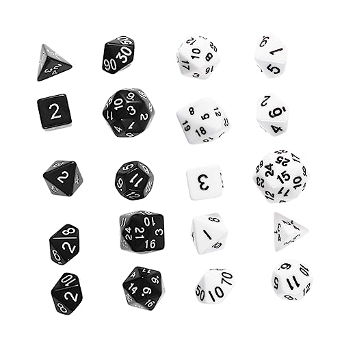 UPKOCH 20 Stück Würfel Brettspiel Würfel polyedrische Würfel mehrseitige Würfel Acryl von UPKOCH