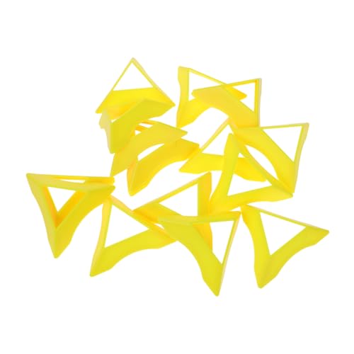 UPKOCH 20 Stück Zauberwürfelhalter Kunststoff Zauberwürfelständer Dreiecksbasis Cube Enthusiasten Dreieckige Basis Puzzle Platte Gasabsperrventil Go-Kart-Gastank Plastik Yellow von UPKOCH