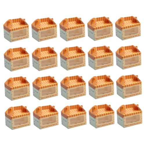 UPKOCH 20pcs Miniatur Kuchen Puppe Spielzeug Simulation Bäckerei Prop Mini Verpackung Box Modell Für Mini von UPKOCH