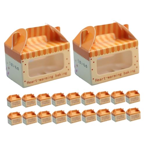 UPKOCH 20 Stücke Boxen Papier Mini Puppe Versorgung Tiny Gebäck Boxen Miniatur Modell von UPKOCH