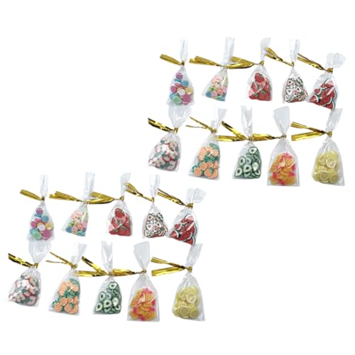 UPKOCH 20 Stücke Gefälschte Obst Obst Für Mini Pretend Obst Decor Polymer Clay Verpackt Lebensmittel Prop von UPKOCH