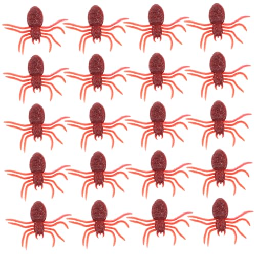 UPKOCH 20St Halloween kniffliges Spinnenspielzeug Miniaturen gefälscht Streich Plüsch Halloween Horror Halloween grusel Halloween Costume Party-Spinnen-Requisite Spinnenschmuck von UPKOCH