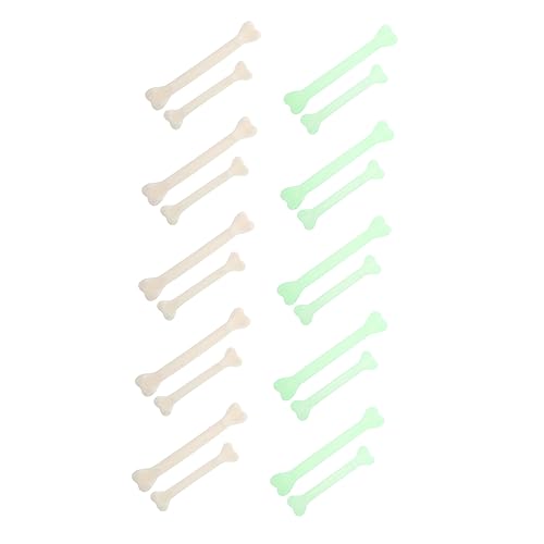 UPKOCH 20St Leuchtende Knochen Halloween-Schädeldekoration gefälschter Schlangenstreich Halloween Halloween assecoires aus Knochen Halloween-Requisiten Plastik von UPKOCH
