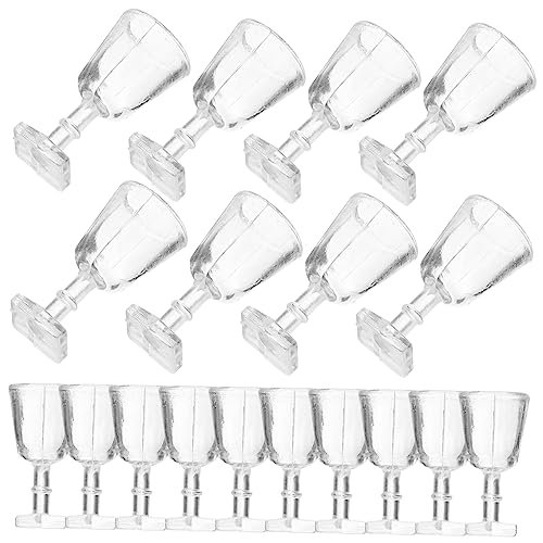 UPKOCH 20St Mini Weinglas DIY Miniatur Figuren Zappelspielzeug kleine Schnapsgläser Mini-Vers-Küche Küchenspielzeug Mini-Tasse Puppe Weinbecher Miniatur-Zubehör Puppe Weinkelch Harz von UPKOCH