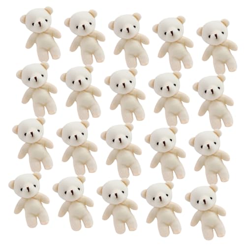 UPKOCH 20Stücke Mini Bär Dekorationsfiguren Süße für Kreative Bastelprojekte für Freunde aus Hochwertigem Baumwollmaterial Leicht von UPKOCH