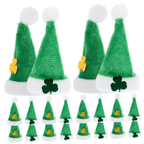 UPKOCH 20 Stück Mini-puppenhüte Zwergenmützen Dekorationen Aus Plüsch St Patricks Day-Thema Für Bastelprojekte von UPKOCH