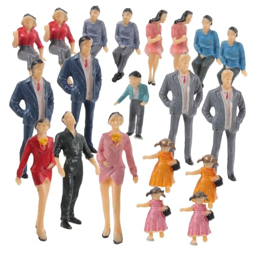 UPKOCH 20st Menschen Zahlen Miniatur Winzige Menschenfiguren Minipuppe Realistisches Aussehen Marionette Mini-Figur Mondphasen Wandbehang Homies Figuren Mini-Leute Grundeigentum Gemalt von UPKOCH