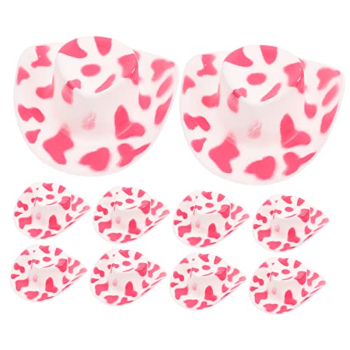 UPKOCH 20st Mini-cowboyhut Kleine Hüte Kleiner Hut Dummer Hut Mini-weihnachtsmützen Mini-Hut Kleiner Zylinder Rosa Hut Mini-geburtstagshüte Mini-Sachen Verrückter Hut Mini-hüte Plastik von UPKOCH