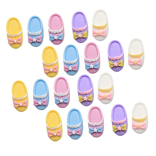 UPKOCH 20st Puppenhaus Hausschuhe Miniatur Pantoffel Mini-Slipper-Modell Mini- -dekor Mini-Pantoffel-Spielzeug Puppenhausschuhe Mini-schmuckmodell Karikatur Harz Verstreute Perlen von UPKOCH