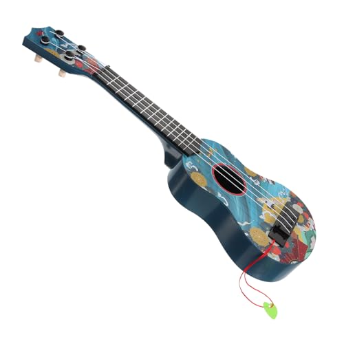 UPKOCH 21 Gitarre Akustikgitarre Kindergitarre Akustik Cello Instrumente Spielzeuggitarre Minigitarre Kleine Gitarre Holz Blau von UPKOCH