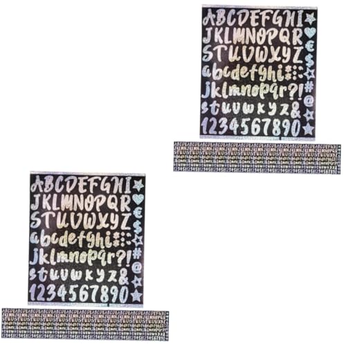 UPKOCH 24 Blätter Alphanumerisches Kit Gitarren Chitarra Aufkleber mit goldenen Buchstaben Briefkasten-Alphabet-Aufkleber Selbstklebende Abziehbilder für Schilder Buchstabenaufkleber Post von UPKOCH