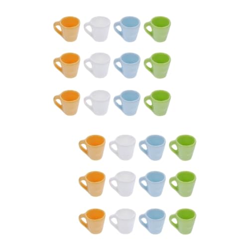 UPKOCH 24 STK Mini-Becher Küchenspielzeug Trink Gläser Kaffeebecher Mini-Trinkbecher Puppenhausdekoration kleine Hausdekoration Miniatur Spielzeugzimmer Wasserbecher schmücken Tasse Harz von UPKOCH