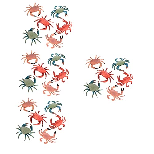 UPKOCH 24 STK Simulation Krabbe Themberchaud-Plüsch Ozean Meer meerestiermodell Modelle Spielzeuge Meer haarige Krabbe Spielset Kinderspielzeug Puzzle Spielzeugset grüne Krabbe schmücken von UPKOCH
