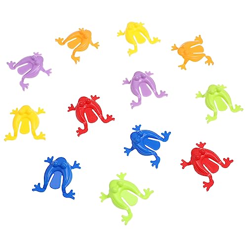 UPKOCH 24 Stück Spielzeug-Fingerdrucktiere Plastikfrösche Lustiges Hüpfspielzeug Für Jungen Und Mädchen Partyzubehör Zufällige Farbe von UPKOCH