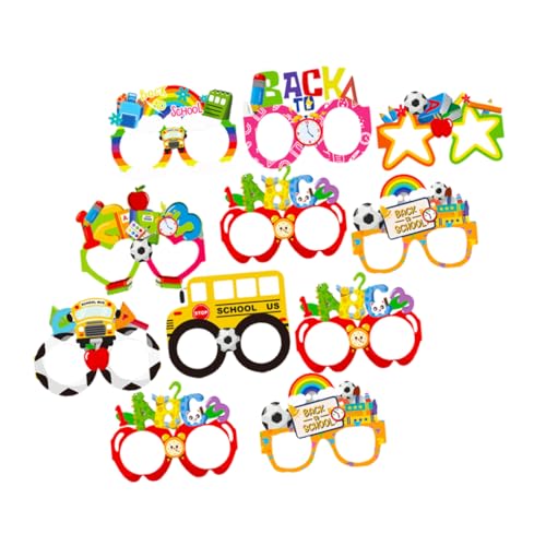 UPKOCH 24 Stück lustige Brille Rückkehr zum Kindergeburtstag Party Gefälligkeiten Partydekorationen dekorationen im vorschulklassenzimmer Party Brille Festival Brille Papier von UPKOCH