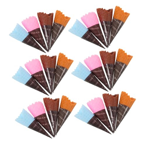 UPKOCH 24 Teiliges Dessert Requisit Für Die Schaufensterdekoration Dessertladen Dekor Eiscreme Requisite Rollenspiel Eiscreme Miniatur Lebensmitteldekor Künstliches von UPKOCH