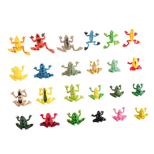 UPKOCH 24St kleines Froschmodell Animals Toys for Tier für Kindergeburtstag Froschspielzeug Ente Frösche Statuen Frösche Figuren Frösche Modell PVC von UPKOCH