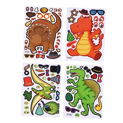 UPKOCH Gestalten Sie Ihre Eigenen Dino-Designs 25 Bögen Mit Aufklebern Sicher Und Für Kinder von UPKOCH