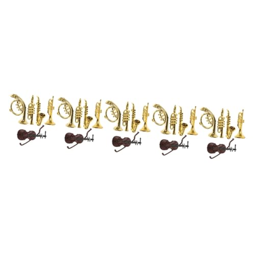 UPKOCH 25 STK Mini-Musikinstrumentenmodell Mini-Schatztruhe Miniatur-Puppenhaus-Saxophon Puppenhaus-Miniinstrumente Instrumente Spielzeug Spielzeugzimmer Flöte Suite Kind von UPKOCH