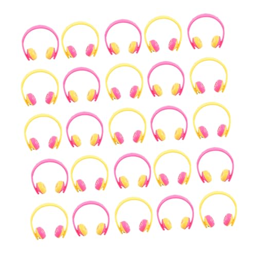 UPKOCH 25 Stück Mini-Kopfhörer-Modell puppenhauszubehör Kleines Hausdekor puppenhaus kopfhörer Form verzierung Zubehör für Puppenhäuser Mini-Headset-Modell kleines Hauszubehör PVC von UPKOCH