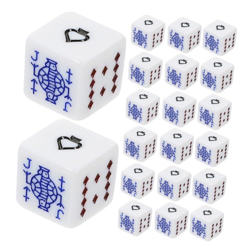 UPKOCH 25 Stück Teiliges Poker Würfel Set Weiß Acryl Würfel mit Klaren Punkten Langlebig und Leicht zu Reinigen Vielseitig für Kartenspiele Brettspiele und Party Ergonomisch und von UPKOCH