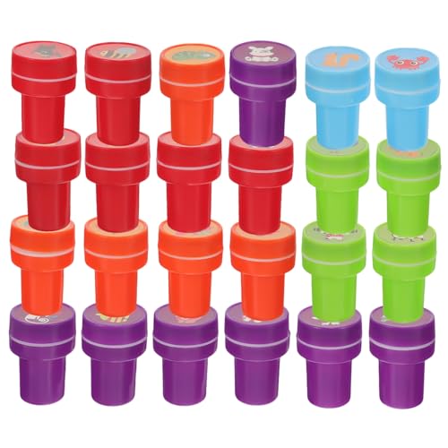 UPKOCH Tierstempel Für Kinder – 26 Stempel Mit Tiermustern Sichere Stempel Aus Kunststoff Ideal Für Tagebuch Und Bastelarbeiten von UPKOCH