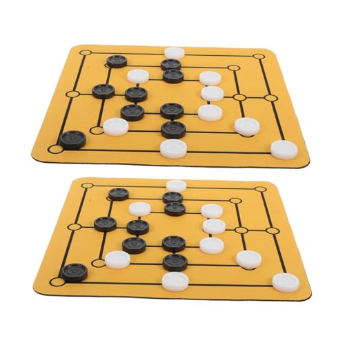 UPKOCH 2Er Set Morris Schach Mit Neun Herren – Tragbares Denksport Brettspiel Set Tischstrategie Damespiel Für Erwachsene Und Reisen Und Familie UPKOCH 2Er Set Morris Schach Mit Neun Herren – Tragbares Denksport Brettspiel Set Tischstrategie Damespiel Für Erwachsene Und Reisen Und Familie von UPKOCH
