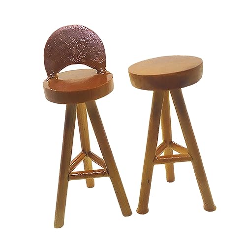 UPKOCH 2Pcs 112 Dollhouse Accessoires High Foot Holzstuhl Küche Für Puppenhaus Miniatur Kit Doll Möbel Esstisch Mini Stuhl Modell Bambus Bambus UPKOCH 2Pcs 112 Dollhouse Accessoires High Foot Holzstuhl Küche Für Puppenhaus Miniatur Kit Doll Möbel Esstisch Mini Stuhl Modell Bambus Bambus von UPKOCH