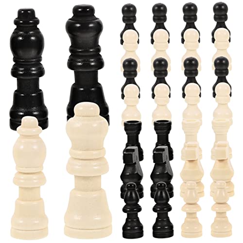 UPKOCH 2Sätze Mini Holz Schach Set Schachfiguren für Brettspiele Teiliges Set für Schachbrett Mathematik Kunstprojekte und Unterwegs für Anfänger UPKOCH 2Sätze Mini Holz Schach Set Schachfiguren für Brettspiele Teiliges Set für Schachbrett Mathematik Kunstprojekte und Unterwegs für Anfänger von UPKOCH