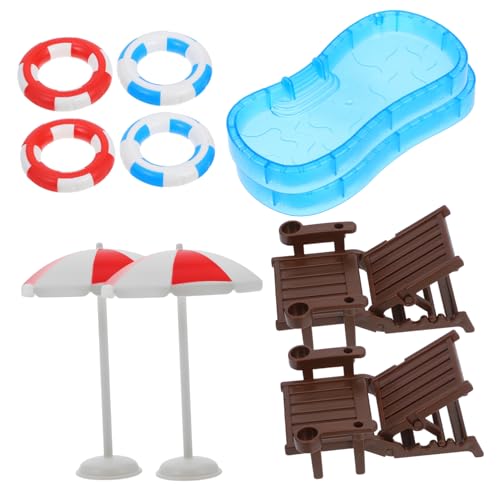 UPKOCH 2Sätze Miniaturmöbelmodell Teiliges Schwimmhaus mit Schwimmring und Strandstuhl für Puppenhaus Dekoration für DIY und Miniaturgartenverzierungen UPKOCH 2Sätze Miniaturmöbelmodell Teiliges Schwimmhaus mit Schwimmring und Strandstuhl für Puppenhaus Dekoration für DIY und Miniaturgartenverzierungen von UPKOCH