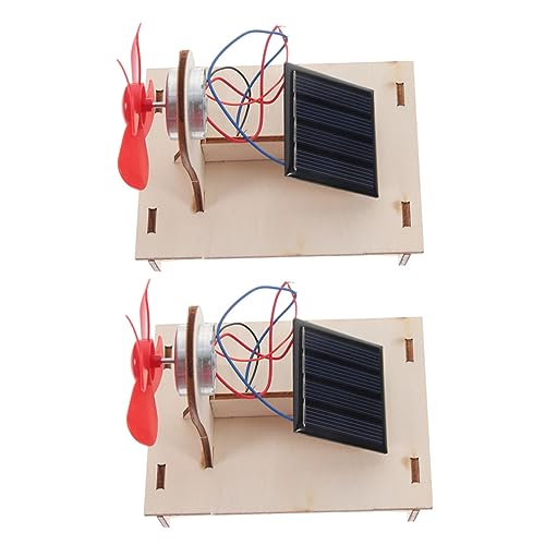 UPKOCH 2Sätze Solarbetriebener Aus Holz DIY Wissenschaftsspielzeug Für Solarventilator Modell Lehrmittel Für Experimente Zur Fördert von UPKOCH