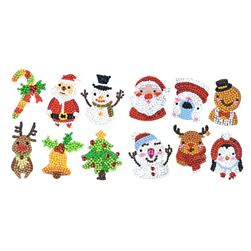 UPKOCH 2St Aufkleber weihnachtsdeko Christmas Decorations weihnachtssdeko Weihnachts Deke dekorative Sticker klebepunkte Telefon weihnachtsmalerei verzierung DIY-Material Plastik von UPKOCH