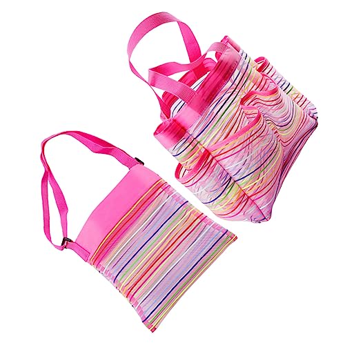 UPKOCH Große Kapazität Mesh Strand Spielzeug Tasche Lagerung Atmungsaktive Seashell Organizer Tasche Für Reise Spielzeug Tasche von UPKOCH
