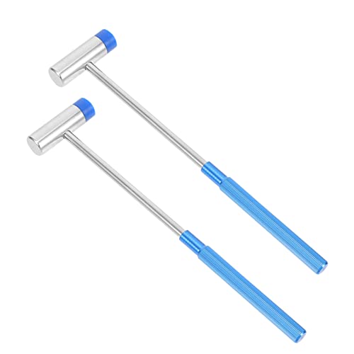 UPKOCH 2St Bausteinhammer Werkzeug für kinderwerkzeug Kinderhandwerk Kleiner Hammer Doppelhämmer Kinderblöcke Bauhammer praktischer Blockmontagehammer Eisen Blue von UPKOCH