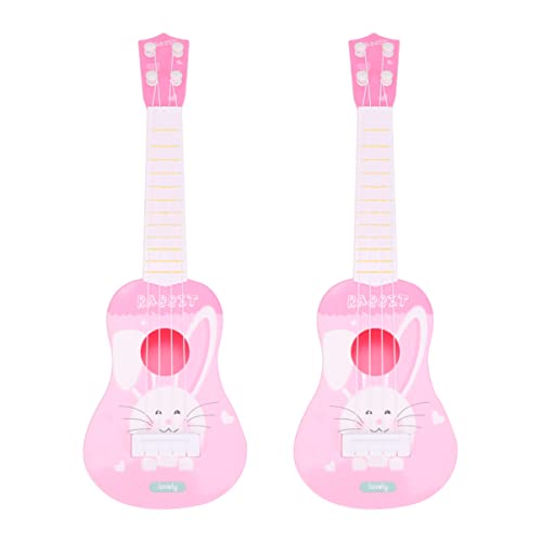 UPKOCH 2 Stücke Baby Spielzeug Musical Gitarre Pädagogisches 4 Saiten Instrument Spielzeug Cartoon Musical Spielzeug Für Kinder von UPKOCH