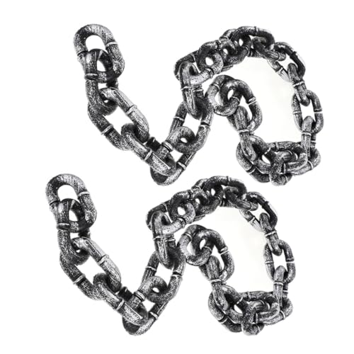 UPKOCH 2St Halloween-Kette Halloween Costume Halloween Kleidung Halloween kostü Halloween-Cosplay Halloween-Gefängnisketten gefälschtes Kettendekor Halloween-Deko-Kette Plastik Dark Grey von UPKOCH