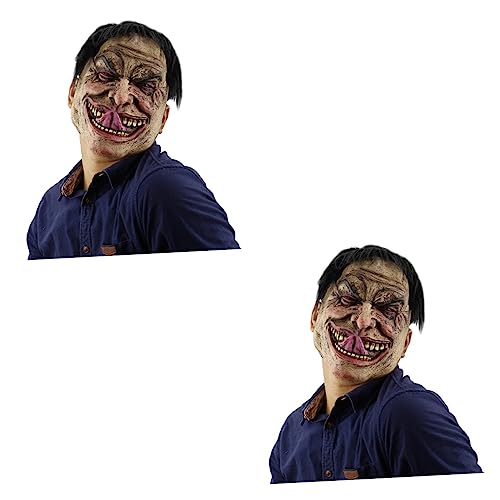 UPKOCH 2St Halloween-Masken Cosplay-Accessoire Maskenball Cosplay-Maske Maskerade Halloween-Gesichtsmaske lustige Maske lustige Halloween-Maske Halloween-Clown-Maske Emulsion Requisiten von UPKOCH