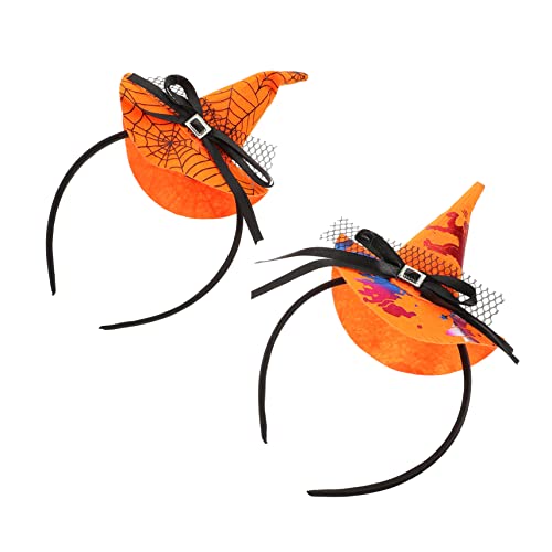 UPKOCH 2St Hexenhut Stirnband Kostüm Spinnenzubehör für Frauen Halloween haarspange halloween haarband halloween Klammer Halloween-Hexen-Stirnbänder Halloween-Requisiten Haarschmuck Stoff von UPKOCH