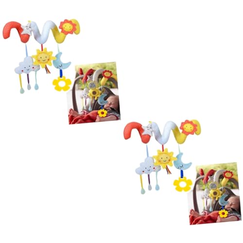 UPKOCH 2St Lernspielzeug Kinderwagenspielzeug Babyspielzeug Plüsch-Kinderwagen-Bar-Spielzeug hängendes Krippenspielzeug Spielzeug für Kleinkinder Schienenspielzeug Spielzeug Mond von UPKOCH