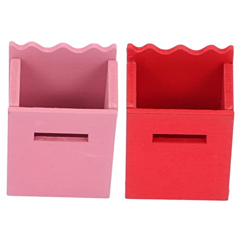 UPKOCH Kleiner Briefkasten 112 Mini-hausdekoration Holz-miniaturmodell Für Jungen Und Mädchen Puppendekor von UPKOCH