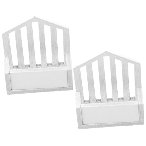 UPKOCH 2St Mini-Ornamente zum Basteln bescherung Weihnachten weinachts Dollhouse Accessories puppenhaus deko Menschen Mini- Miniaturregal zum Basteln Miniaturmöbel Holz Weiß von UPKOCH