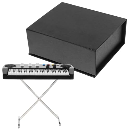 UPKOCH 2St Mini-Tastatur Kinderspielzeug elektronisches Mini-Orgelmodell Miniatur-Keyboard Ornament Spielset aus Holz Puppenhausbedarf Puppenhaus elektronische Orgel hölzern Klaviatur von UPKOCH