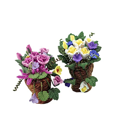 UPKOCH 2St Puppenhaus Topfpflanze Miniatur-Basismaterial Mini- Figuren Spielzeugnahrung buchregal Dekoration kunstblumen gesteck Puppenhaus-Bonsai- Gartendekoration Ton Colorful UPKOCH 2St Puppenhaus Topfpflanze Miniatur-Basismaterial Mini- Figuren Spielzeugnahrung buchregal Dekoration kunstblumen gesteck Puppenhaus-Bonsai- Gartendekoration Ton Colorful von UPKOCH